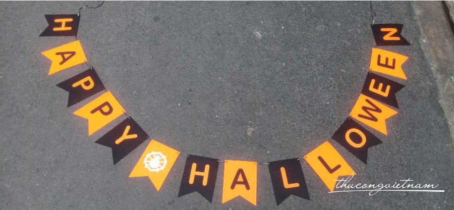 Dây đuôi cá Halloween vải nỉ - Happy Halloween